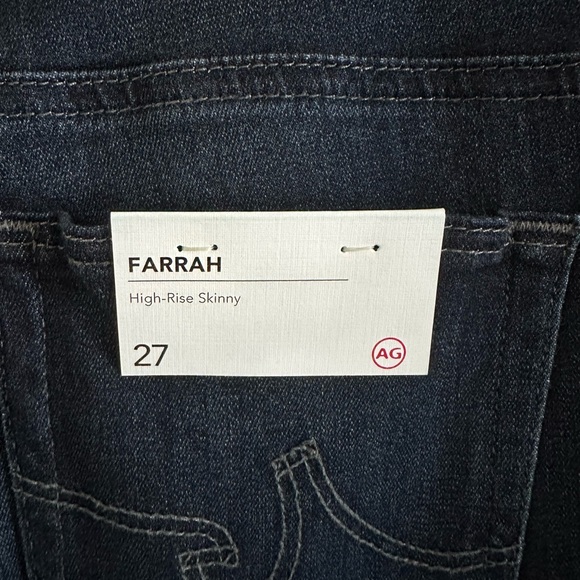 AG skinny jeans, in dark blue wash. Size 27. - Picture 3 of 4
